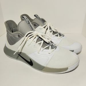 Nike PG 3 TB White 'Flat Silver' Mens Size 14 US CN9513-107